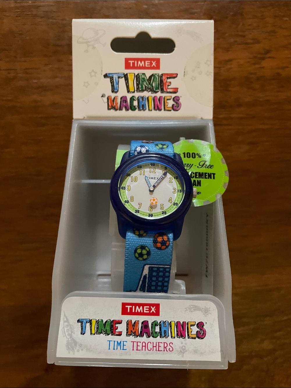 Timex Time Machines Kids Blue Soccer Watch